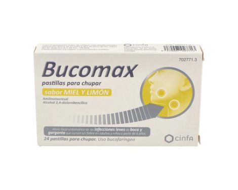 Bucomax Sabor Miel Y Limón 24 Pastillas Para Chupar 