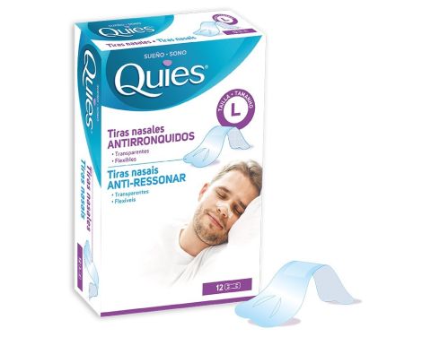 Quies Tiras Nasales Antirronquidos 12 Unidades 