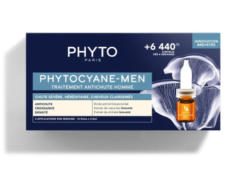 Phyto Cyane Anticaída Hombre 12 Ampollas
