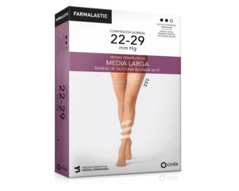 Farmalastic Media Larga (A-F) Compresión Normal Blonda T Pequeña Color Camel