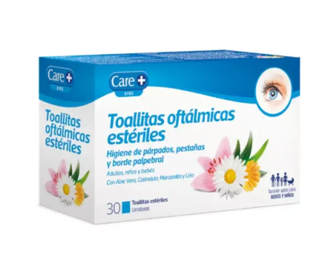 Care+ Toallitas Oftálmicas 30 Unidades