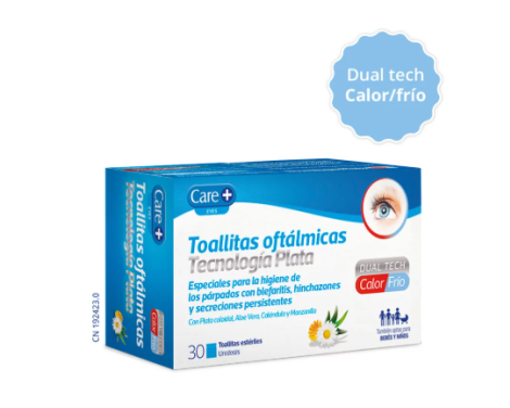 Care+ Toallitas Oftálmicas Tecnología Plata 30 Unidades
