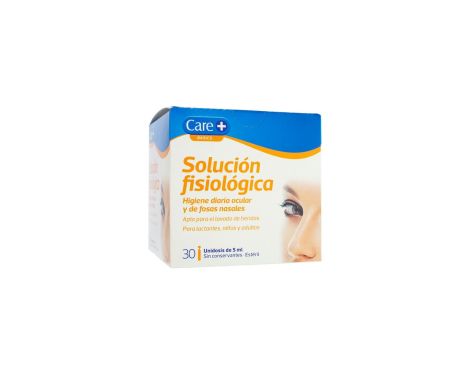Care+ Solución Fisiológica Higiene Diaria Ocular y Fosas Nasales