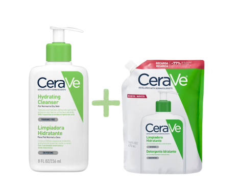Cerave Pack Limpiadora Hidratante 473 ml+ Recarga Limpiadora Hidratante 473 ml