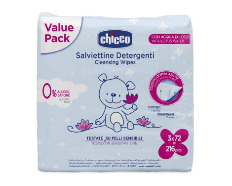 Chicco Toallitas Húmedas 3 Envases 72 Uds