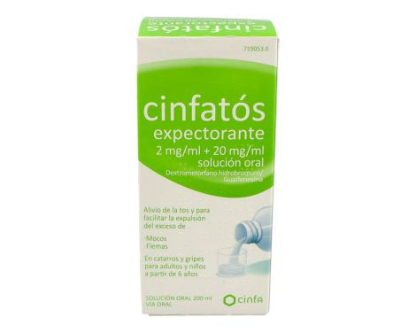 Cinfatos Expectorante 2mg/ml + 20mg/ml Solucion Oral 200ml