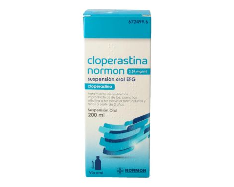 Cloperastina Normon Efg 354 Mg/Ml Suspensión Oral 1 Frasco 200 Ml