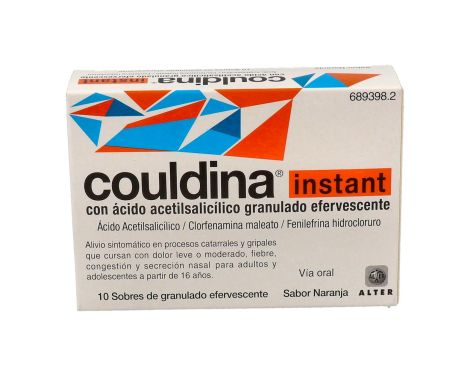 Couldina Instant Con Ácido Acetilsalicílico 10 Sobres granulado Efervescente