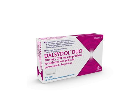 Dalsydol Duo 500mg Paracetamol 200mg Ibuprofeno 20 Comprimidos
