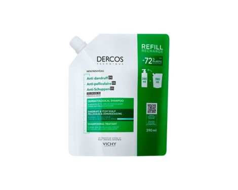 Dercos Champú Anticaspa Cabello Normal-Graso Eco Recarga 390ml