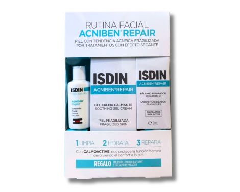 Isdin Acniben Repair Pack Gel Crema Calmante + Limpiador y Bálsamo de REGALO