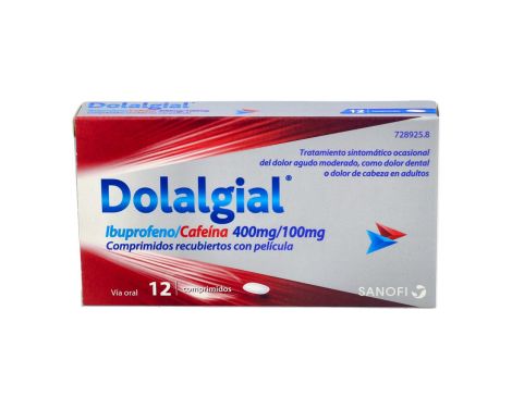 Dolalgial Ibuprofeno/Cafeína 400mg/100mg 12 Comprimidos Recubiertos