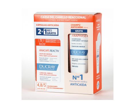Ducray Anacaps Reactiv 3x30 Cápsulas + Regalo Champú Anticaída