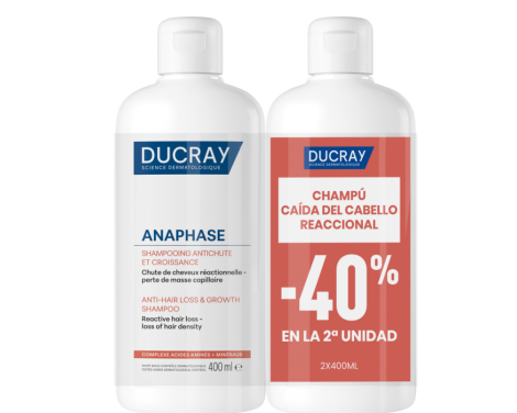 Ducray Anaphase+ Champú Anticaída 40% descuento  2ª 2x400ml