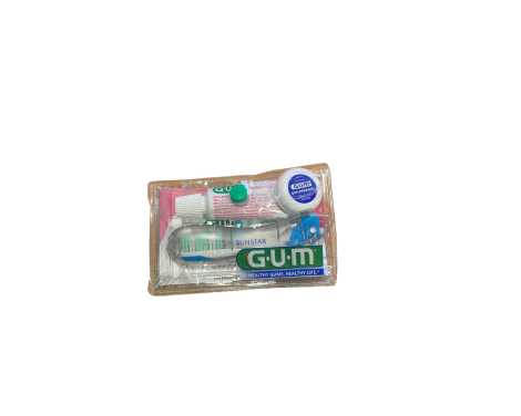 Gum Kit Viaje Dental Sensibilidad Cepillo + Pasta + Seda 