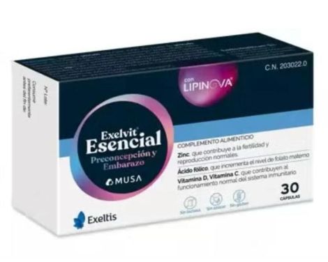 Exeltis-Exelvit-Esencial-Preconcepción-Y-Embarazo-30-Cápsulas-0