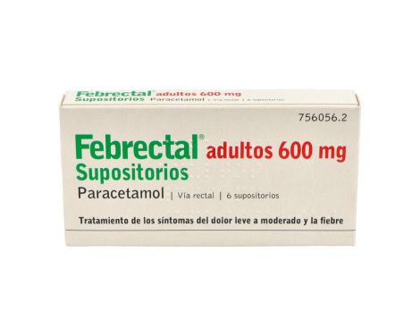 Febrectal Adultos 600mg 6 Supositorios
