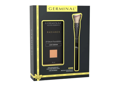 Germinal Radiance Pack Lift Serum Foundation Light Medium + Regalo Brocha
