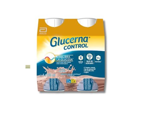 Glucerna Control 4 Botellas 220ml Sabor Café