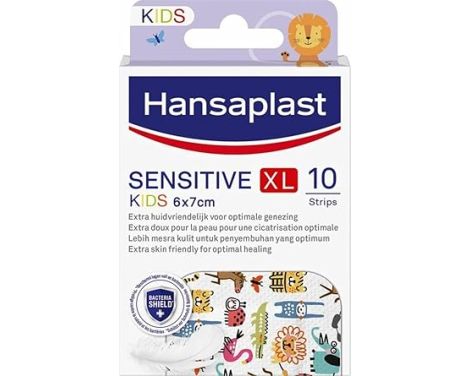 Hansaplast Apósitos XL Sensitive Kids 7x6cm Apósitos 10 uds