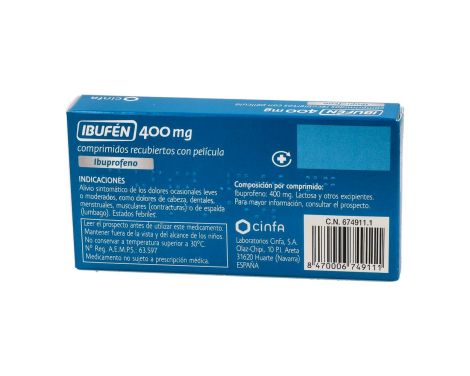 Comprar Ibufen 400 Mg 20 Comprimidos