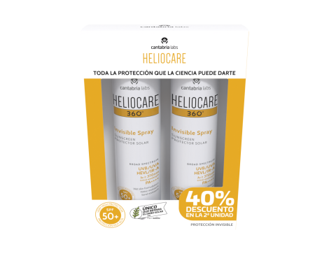 Comprar Cantabria Labs Heliocare 360º Invisible Spray SPF50+ Pack 2ª ud 40%