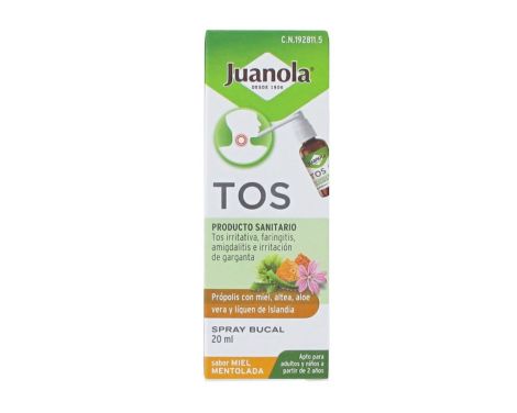 Juanola Tos Spray sabor Miel Mentolada 120ml