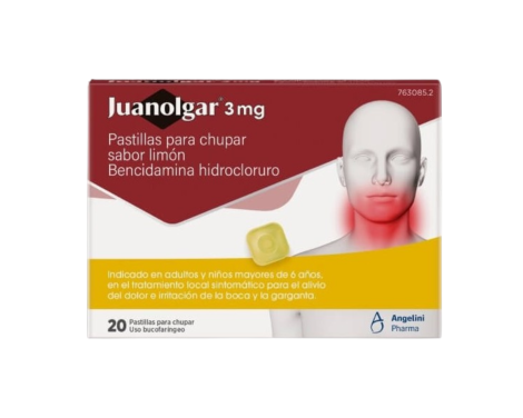 Juanolgar Pastillas Limón 3 Mg 20 Uds