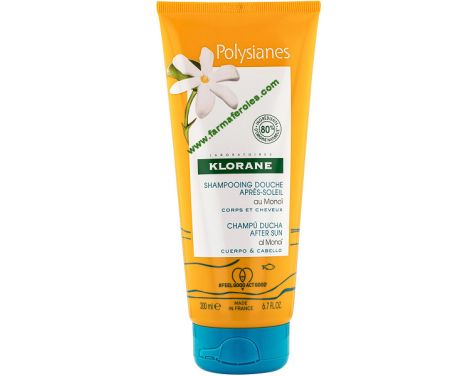 Klorane Polysianes Champú Ducha After Sun Al Monoi Cuerpo Y Cabello 200ml