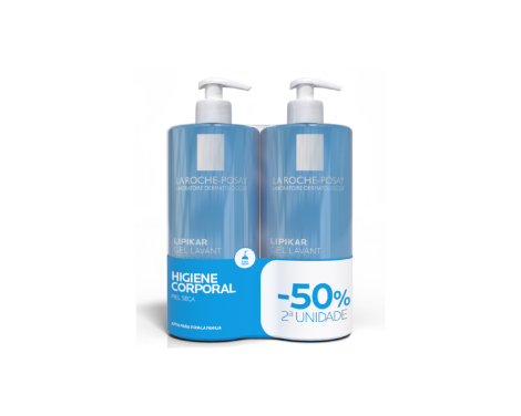 La Roche Posay Lipikar Gel Piel Sensible Duplo 2ª ud 50% 1L