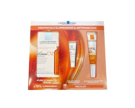 La Roche Posay Pack  Pure Vitamin C12 Sérum+ Anthelios Fluid Invis 50+ 15 ml Y Mela B3 Sérum Regalo