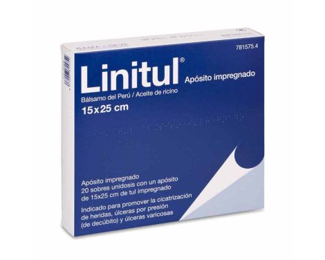 Linitul 20 Apósitos Impregnados 15 x 25 cm