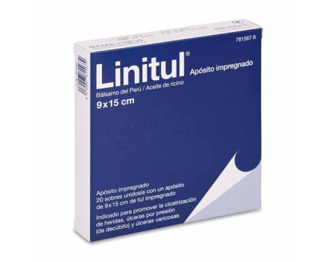 Linitul 20 Apósitos Impregnados 9 x 15 cm