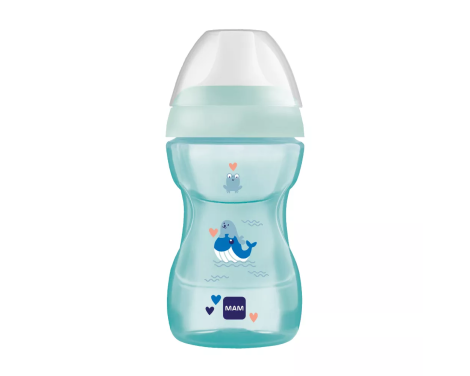 MAM Baby fun to Drink Cup Better Together Vaso de Aprendizaje 8+m color Azul 270ml 1 ud