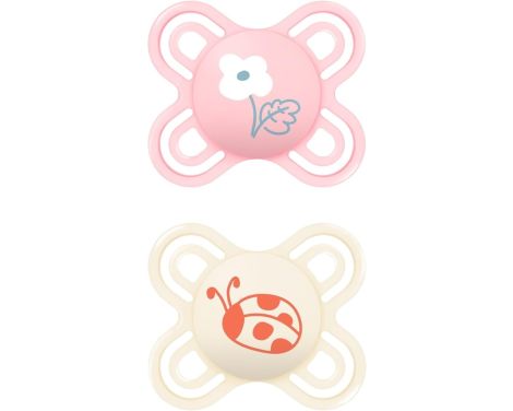 MAM Chupete Silicona Perfect Start 0-2 meses 2 uds Rosa