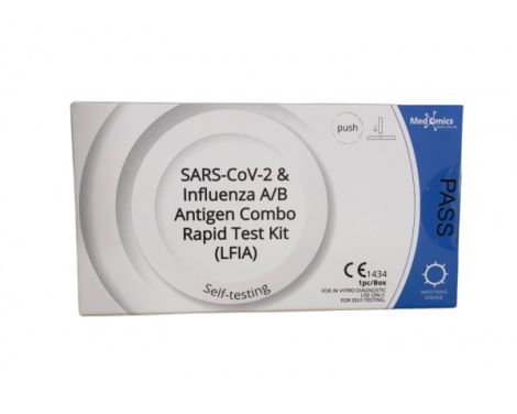 Medomics Test Dual Nasal Rápido Antígenos Covid-19 + Gripe A y B 1ud