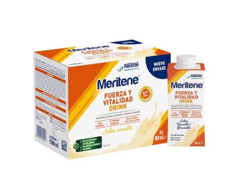 Meritene Fuerza y Vitalidad 6 Botellas x 180ml Sabor Vainilla
