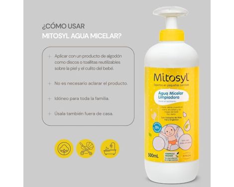 Mitosyl Agua Micelar Limpiadora 500 ml sin receta