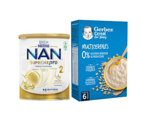 NAN Supreme Pro 2 800g + Gerber Multicereales 270g
