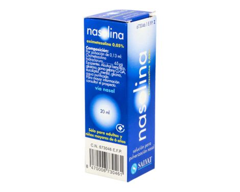 Comprar Nasolina 05 Mg/Ml Solución Para Pulverización Nasal 1 Frasco 20 Ml