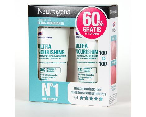 Neutrogena Crema de Pies Ultrahidratante Duplo 100+100ml