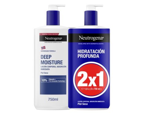 Neutrogena Hidratación Profunda Loción Corporal Piel Seca 750ml 2x1