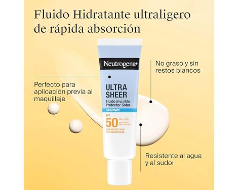 Comprar Neutrogena Ultra Sheer Fluido Invisible Hidratante Protector Solar SPF50 50 ml