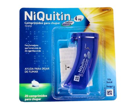 NiQuitin 4 Mg 20 Comprimidos Para Chupar Sabor Menta