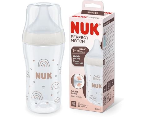 Nuk Biberón Perfect Match 3+m 260ml