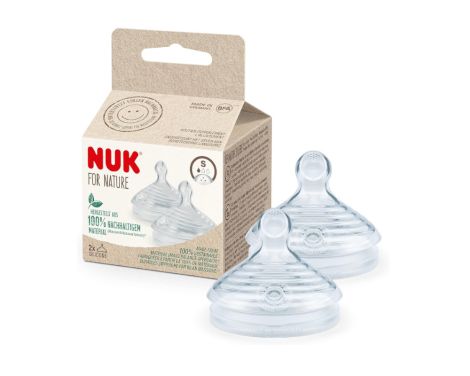 Nuk for Nature Tetina Silicona Boca Ancha talla S 2 uds