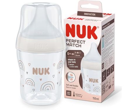 Nuk Perfect Match Biberón Silicona 0-6M 150ml