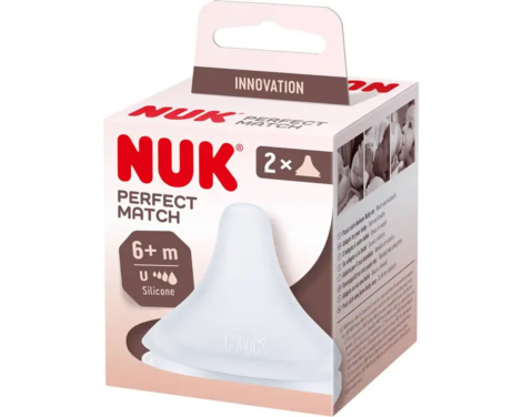 Nuk Tetina Perfect Mat Silicona 6M+ 2U