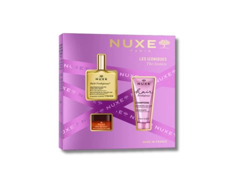 Nuxe Cofre Los Iconicos Aceite Seco Huile Prodigieuse 50ml + Champú 50ml + Rêve de Miel 15g