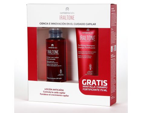 Iraltone Pack Loción Anticaída 100ml + Champú Fortificante 75ml de REGALO